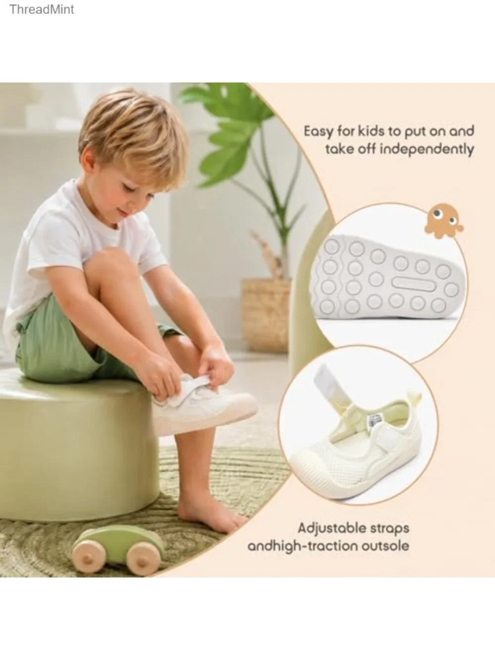 BREATHABLE MESH TODDLER SANDALS BAREFOOT WATER SHOES